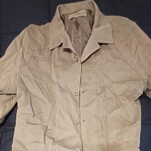 light brown/tan light weight cotton blend coat